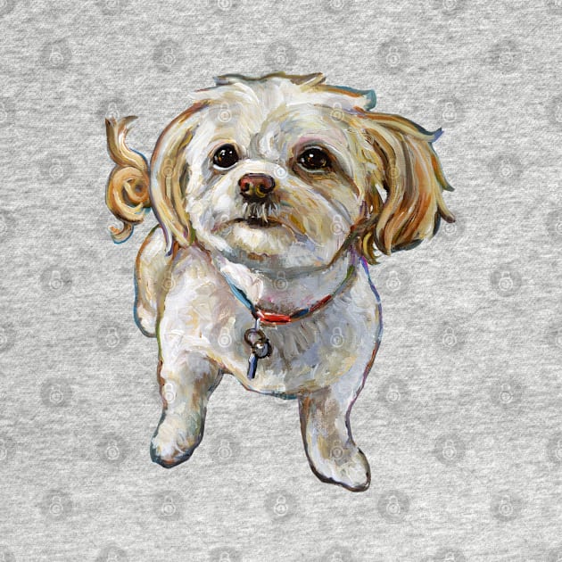 Cute Chi Poo Shi Tzu Sticker by RobertPhelpsArt